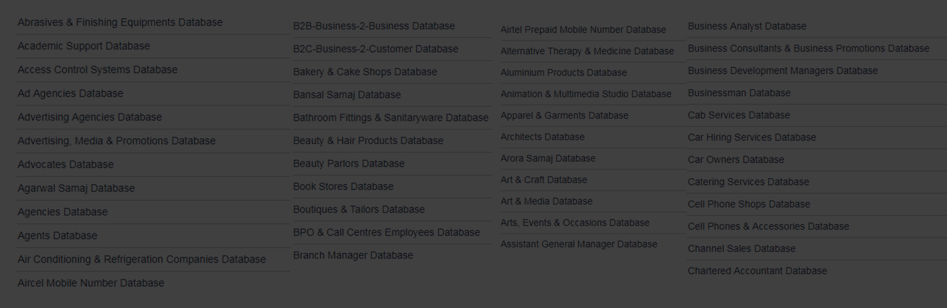 Data management services for B2B marketing